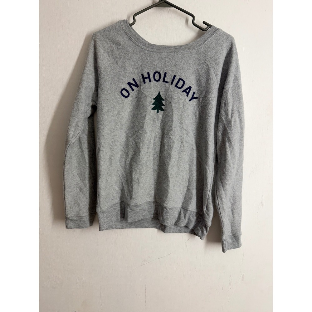 Grayson Threads On Holiday Christmas Tree Sweatshirt Grey Medium Raglan Pullover